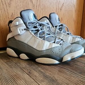 Gray and White Jordans MENS 11
